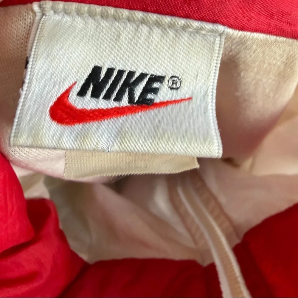 Vintage Nike 90d Red and White Windbreaker Jacket